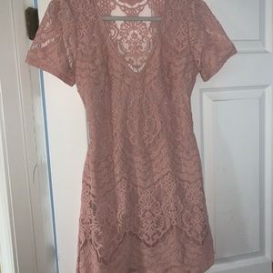 Beautiful light pink lace dress